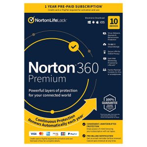 ÷ Norton 360 premium 75gb portugues 1 user 10 device 12mo box