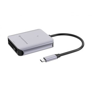 ÷ Card reader externo conceptronic bian09g usb-c sd/sdhc/sdxc microsd/tflash