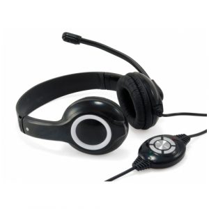 ÷ Headset conceptronic chatstar2u2b usb microfono flexible control de volumen color negro/blanco