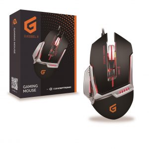 ÷ Mouse conceptronic gaming djebbel02b usb alta sensibilidad sensor 4000dpi botones programables