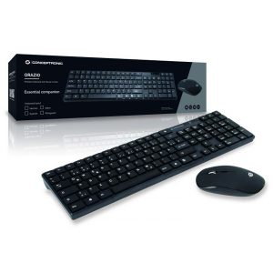 ÷ Teclado y mouse conceptronic wireless orazio aleman