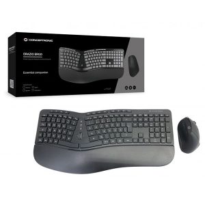 ÷ Teclado y mouse conceptronic wireless ergonomico orazio02 aleman