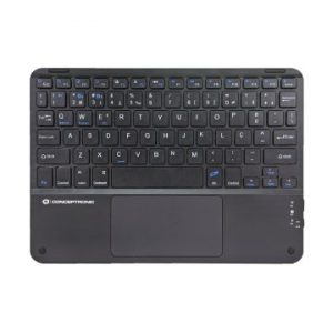 ÷ Teclado mini bluetooth 10 conceptronic portugues con touchpad tobin01pt"