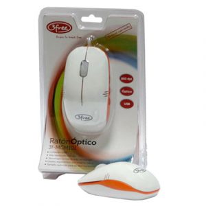 ÷ Mouse 3free mcm101/wo dise?o blanco naranja