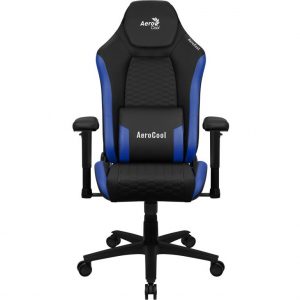 ÷ Silla gaming aerocool crown dise?o premium cuero sintetico aeroweave negra con detalles en azul repo