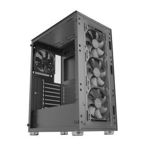 ÷ Caja atx semitorre gaming mars gaming mc-3000 black frontal metal mesh lateral de cristal templado s