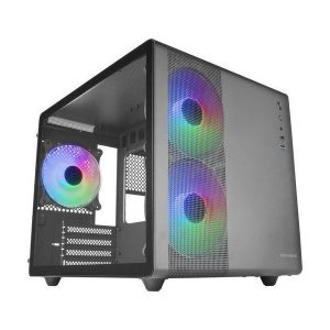 ÷ Caja microatx cube gaming mars gaming mc400 black frontal mesh dise?o cube 3xventiladores 120mm rgb