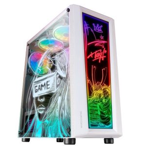 ÷ Caja atx semitorre gaming mars gaming mc-art white lateral y frontal personalizable con iluminacion