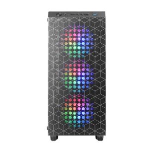 ÷ Caja atx semitorre gaming mars gaming mcmag negra frontal doble rejilla magnetica lateral cristal te