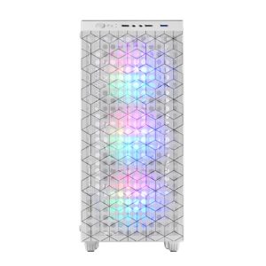 ÷ Caja atx semitorre gaming mars gaming mcmagw blancafrontal doble rejilla magnetica lateral cristal t