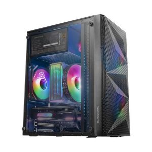 ÷ Caja microatx gaming mars gaming mc-me black frontal mesh con 2 ventiladores frgb 120mm lateral de c