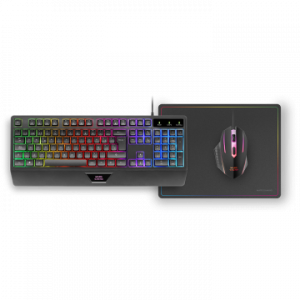 ÷ Teclado mouse y alfombrilla mars gaming mcp124 frances rgb h-mech, mouse huano rgb 3200dpi,