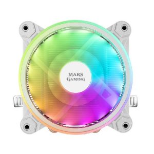 ÷ Ventilador con disipador para cpu mars gaming mcpu220 white iluminacion dual argb perfil bajo disipa
