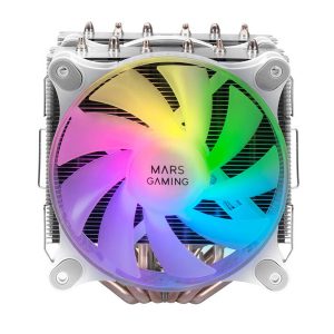 ÷ Ventilador con disipador para cpu mars gaming mcpu-xt white dual argb 6 heatpipes tdp 300w doble dis