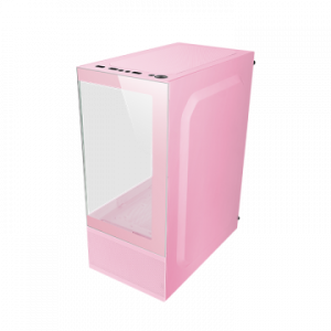 ÷ Caja microatx gaming mars gaming mc-sep pink doble cristal continuo mesh