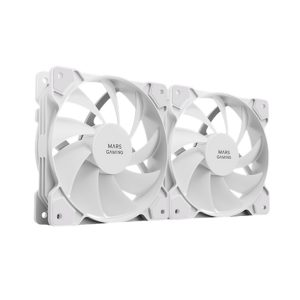 ÷ Kit 2xventilador interno mars gaming mf-pwmx2 white rodamientos de fluido dinamico sistema pwm