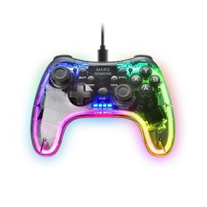 ÷ Gamepad mars gaming conexion usb-a / usb-c multiplataforma 20 botones rgb neon vibraci?n haptica dua