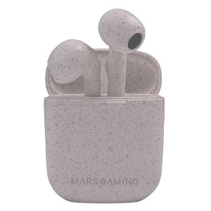 ÷ Auricular intrauditivo bluetooth mars gaming mhi-eco white bt 5.1 tws dual driver estuche de carga u