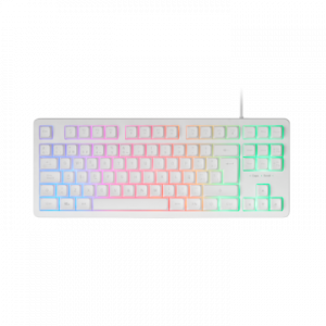÷ Teclado h-mech gaming mars gaming mk023 frances color blanco tama?o compacto tkl iluminacion rgb