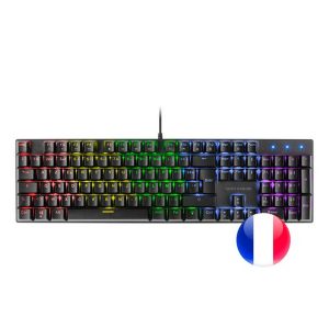÷ Teclado mecanico en frances mars gaming mk422 black switch azul pr de 100hz anti-ghosting avanzado i