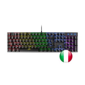 ÷ Teclado mecanico en italiano mars gaming mk422 black switch azul pr de 100hz anti-ghosting avanzado