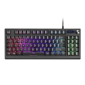 ÷ Teclado h-mecanico compacto tkl mars gaming mkrevo en portugues color negro con pad numerico y rueda