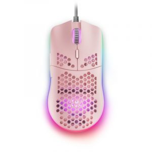 ÷ Mouse mars gaming rgb mmax diseo hive pink 12400dpi pixart 3327pro switch huano superficie perforad