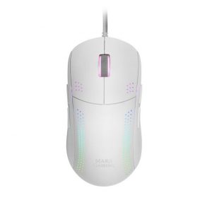 ÷ Mouse mars gaming rgb mmpro white ambidiestro 32k dpi optica pixart 3335pro 9 botones 4 de ellos ext