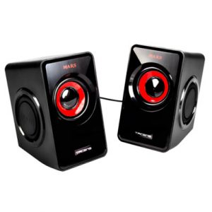 ÷ Altavoces 2.0 mars gaming ms1 10w rms vibro-subwoofer color negro y rojo
