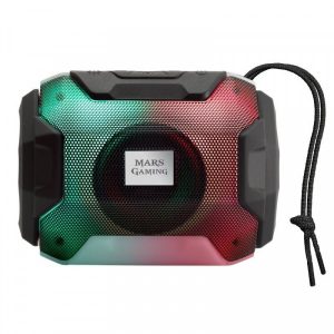 ÷ Altavoz bluetooth portable mars gaming msbax black 10w radio fm, puerto usb y microsd iluminacion rg