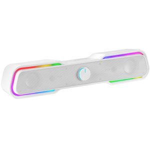 ÷ Barra de sonido bluetooth mars gaming msbx white 10w rms iluminacion rgb dinamico procesador dsp