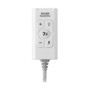 ÷ Tarjeta de sonido usb 7.1 mars gaming msc2 white sonido profesional conexion jack 3.5mm y puerto usb