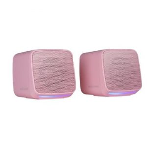 ÷ Altavoces 2.0 mars gaming msprop rosa 10w usb + jack control de volumen rgb