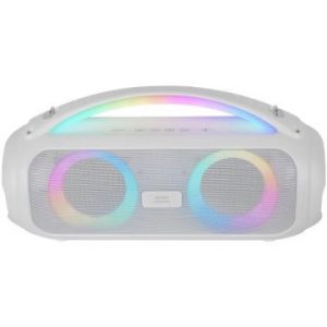 ÷ Altavoz bluetooth portable mars gaming mspulsew blanco 50w ultrabass rgb bat. 8h bt usb aux fm