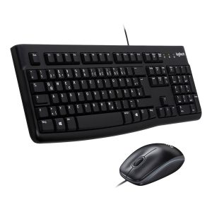 ÷ Teclado y mouse logitech mk120 aleman" con cable p/n:920-002540"