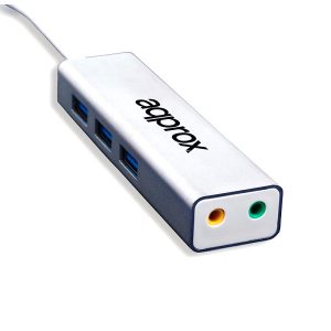 ÷ Tarjeta de sonido usb 5.1 approx appusb51hub + hub usb-a a 3xusb 3.0