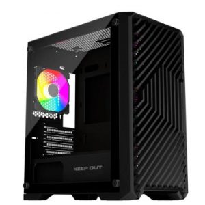 ÷ Caja microatx keep out xc-220 glass 1x3.5? 2x2.5? 1xusb2.0 2xusb3.0 gpu max 330mm lat cristal templa