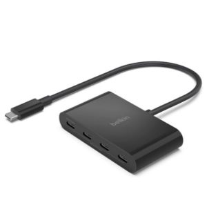 ÷ Hub usb 3.2 belkin avc018btbk 4 puertos usb-c gen2 pd 100w negro