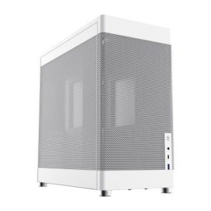 ÷ Caja atx semitorre coolbox mesh atx mp1 1x3,5 3x2,5" 1xusb 3.2 1xusb-c gpu max 355mm color blanco"