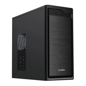 ÷ Caja atx semitorre coolbox f800 color antracita usb 3.0 sin fuente de alimentacion