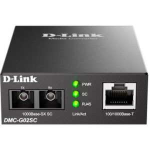 ÷ Convertidor de medios multimodo 100/1000 base-t a 1000 base-sx (sc) 550m power 5v