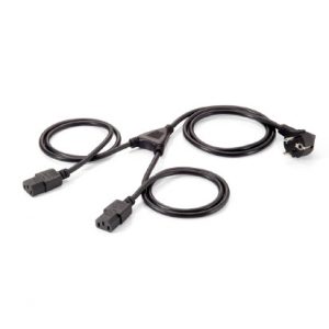 ÷ Cable alimentacion equip shuko 90? macho a 2 iec hembra 1.8m 112220