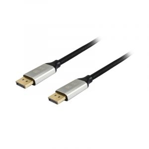 ÷ Cable displayport a displayport premium 1.4 8k/60hz 1m malla algod?n trenzado y conector aluminio eq