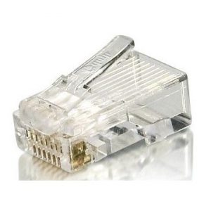 ÷ Kit 100 conectores rj45 equip categoria 6 con guia 121141