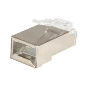 ÷ Kit 100 conectores rj45 equip categoria 6 ftp con guia y capuchon