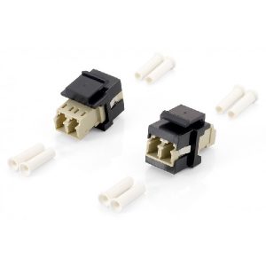 ÷ Kit 8 uds adaptador fibra optica keystone lc duplex