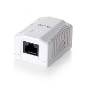 ÷ Roseta de superficie categoria 5e 1 hembra rj45