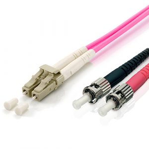 ÷ Cable fibra optica multimodo libre halogenos lc/st 50/125u 1m om4