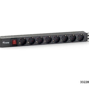 ÷ Regleta alimentacion rack 19 1u 8 tomas con interruptor"