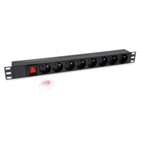 ÷ Regleta alimentacion rack 19 1u 8 tomas  modelo frances con interruptor "